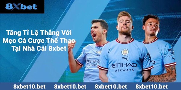 Hình ảnh về biểu đồ tỉ lệ thắng trong cá cược thể thao trên nền logo của nhà cái 8xbet.