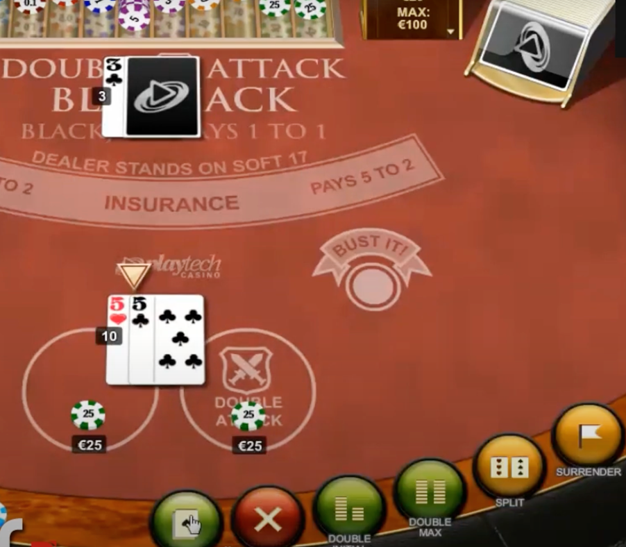 Các lựa chọn của người chơi khi nhà cái không có Blackjack